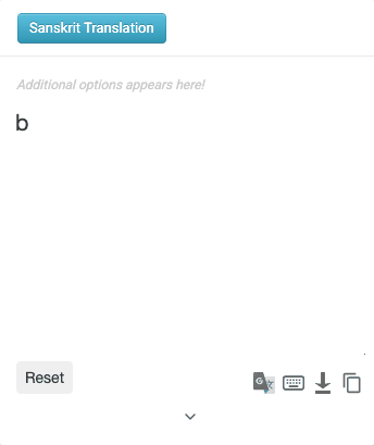 Sanskrit typing example - bhavatah naam kimasti?